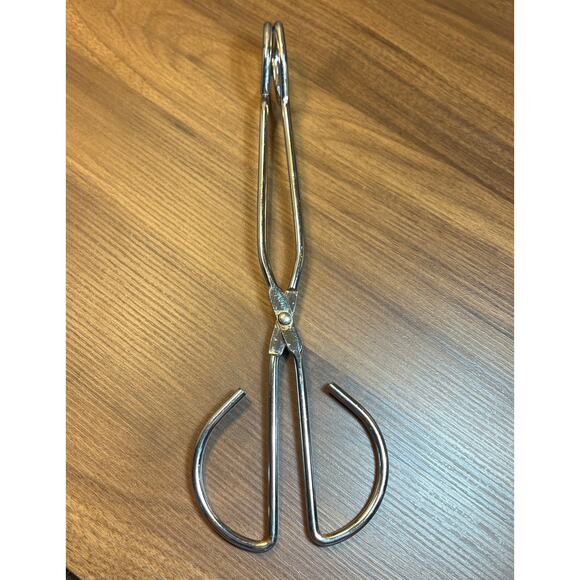 Vintage Metal Ice Tongs Rustic Farmhouse Bar Tool Retro Kitchen Utensil Decor - Picture 3 of 4